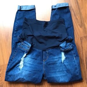 Song maternity distressed jeans